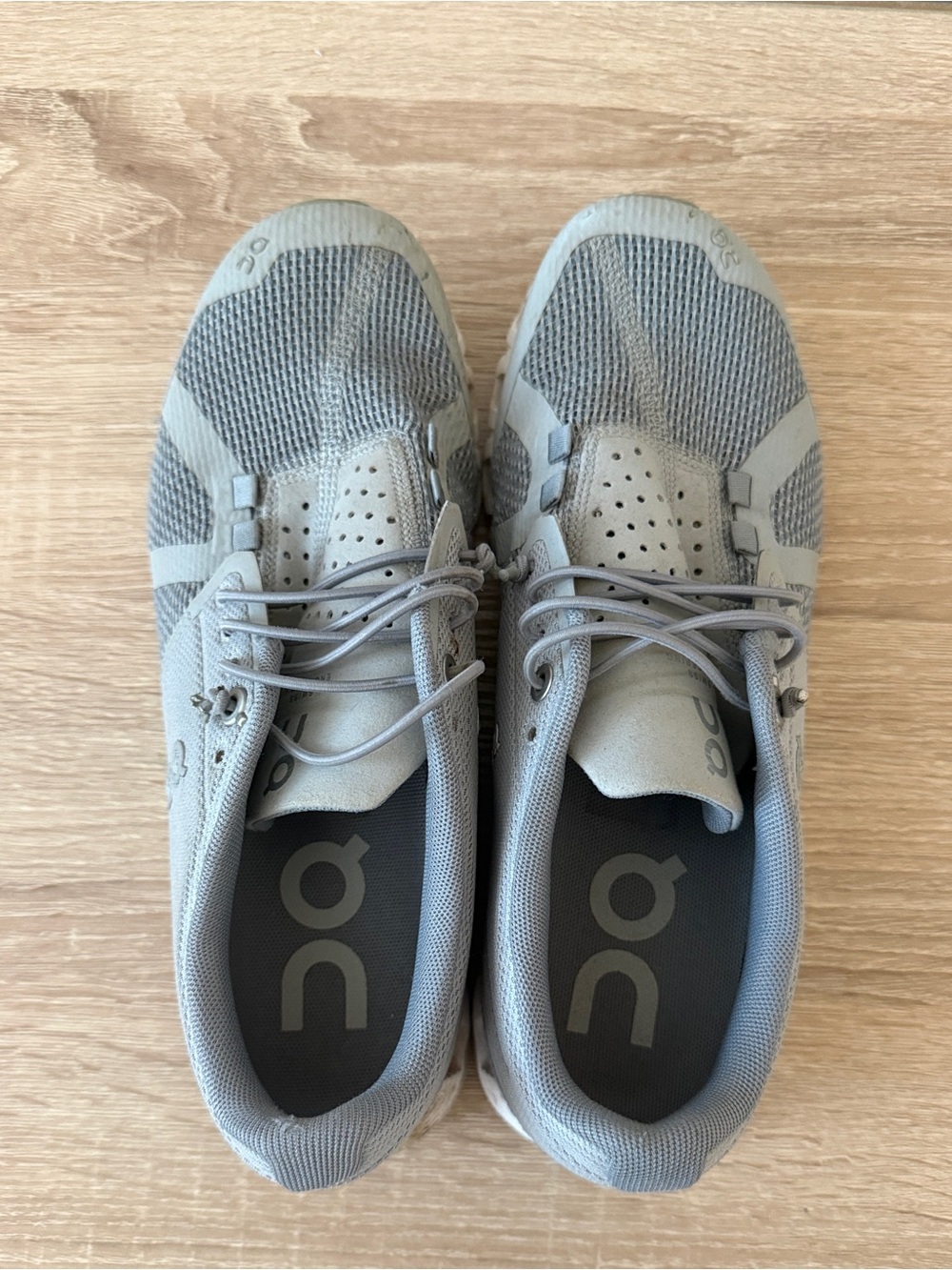 On Running Women's Cloud Running Shoes in Light Gray